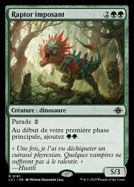 Raptor imposant, carte Magic LCI 191 — extension The Lost Caverns of Ixalan