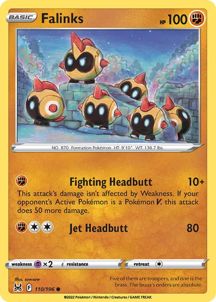 Falinks, Pokémon card LOR 110 — Lost Origin set