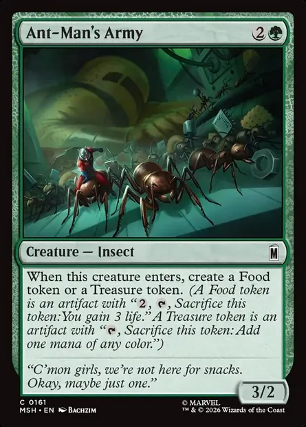Ant-Man's Army, Magic card MSH 161 — Marvel Super Heroes set