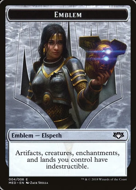 Elspeth, Knight-Errant Emblem, carte Magic TMED G4 — extension Mythic Edition Tokens