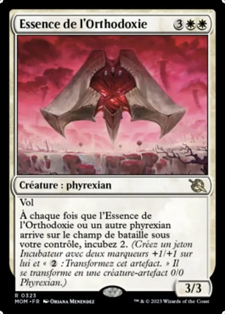 Essence de l'Orthodoxie, carte Magic MOM 323 — extension L'invasion des machines