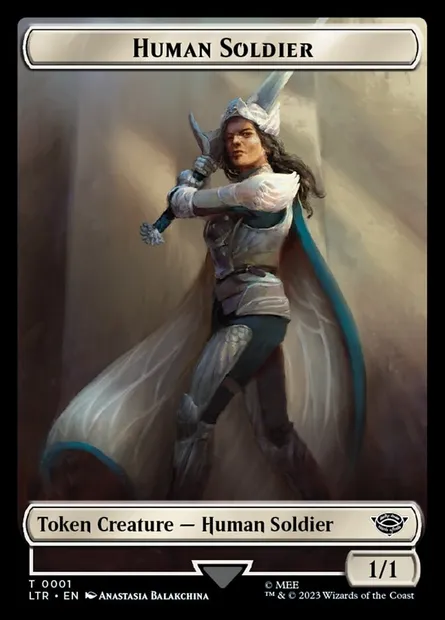 Human Soldier, carte Magic TLTR 1 — extension Tales of Middle-earth Tokens
