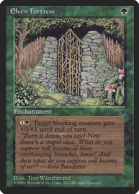 Elven Fortress, Magic card FEM 65d — Fallen Empires set
