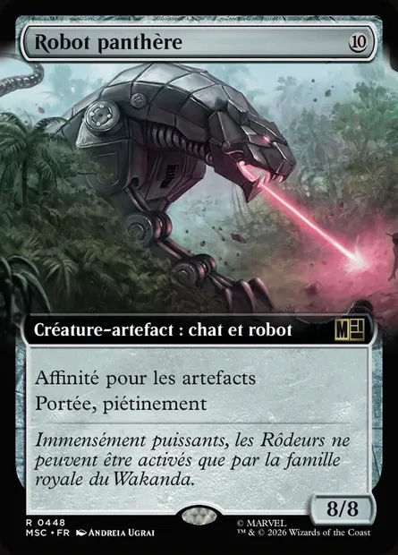 Robot panthère, carte Magic MSC 448 — extension Marvel Super Heroes Commander