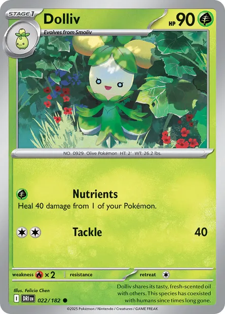 Dolliv, Pokémon card DRI 022 — Destined Rivals set