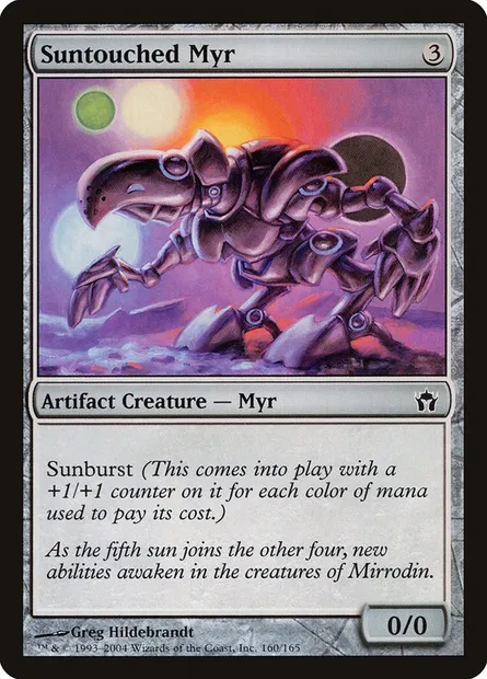 Myr irradié, carte Magic 5DN 160 — extension La Cinquième Aube
