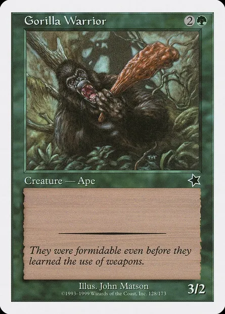 Gorilla Warrior, Magic card S99 128 — Starter 1999 set