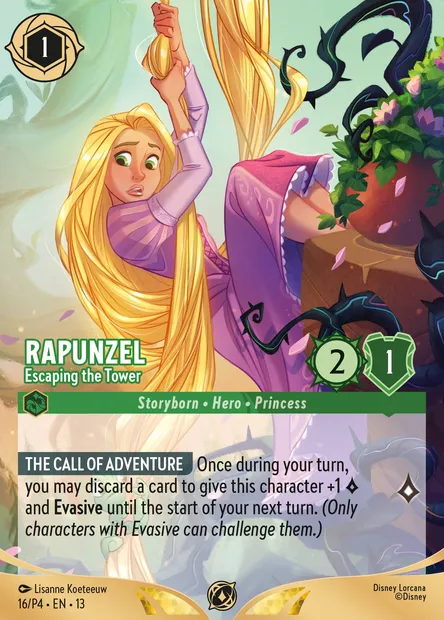 Rapunzel - Escaping the Tower, Disney Lorcana card P4-016 — P4 set
