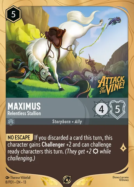 Maximus - Relentless Stallion, Disney Lorcana card PD1-008 — PD1 set