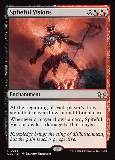 Spiteful Visions, Magic card DSC 233 — Duskmourn: House of Horror Commander set