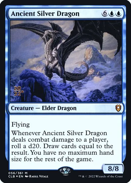 Ancient Silver Dragon, Magic card PCLB 56s — Battle for Baldur's Gate Promos set