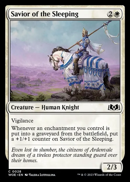 Savior of the Sleeping, Magic card WOE 28 — Wilds of Eldraine set