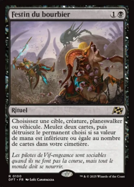 Festin du bourbier, carte Magic DFT 100 — extension Aetherdrift