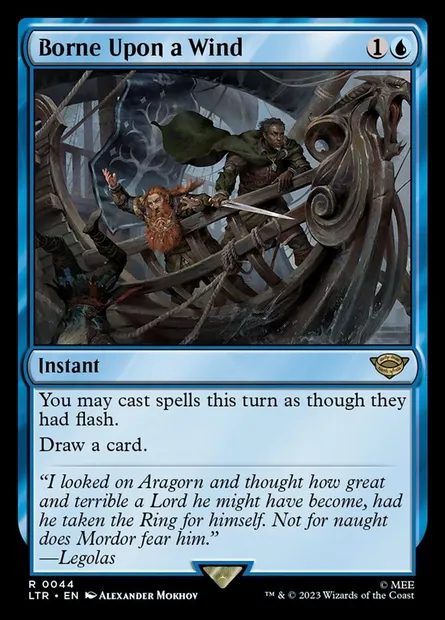 Borne Upon a Wind, Magic card LTR 44 — The Lord of the Rings: Tales of Middle-earth set