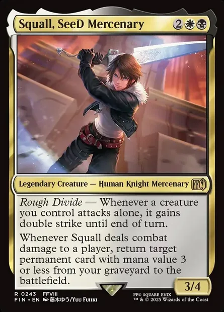 Squall, SeeD Mercenary, Magic card FIN 243 — Final Fantasy set