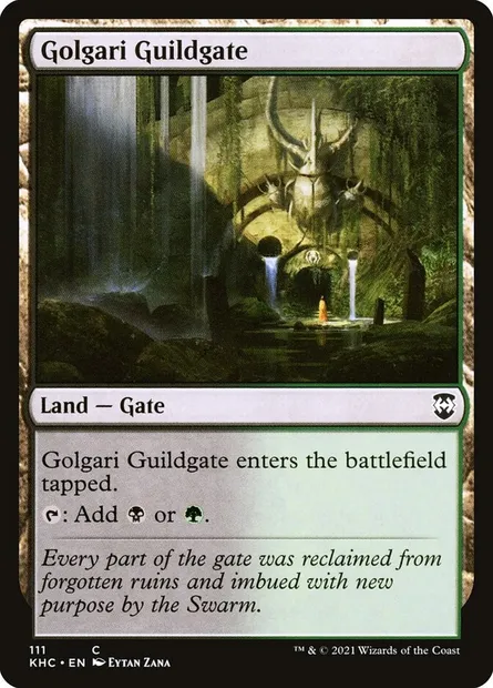 Golgari Guildgate, Magic card KHC 111 — Kaldheim Commander set