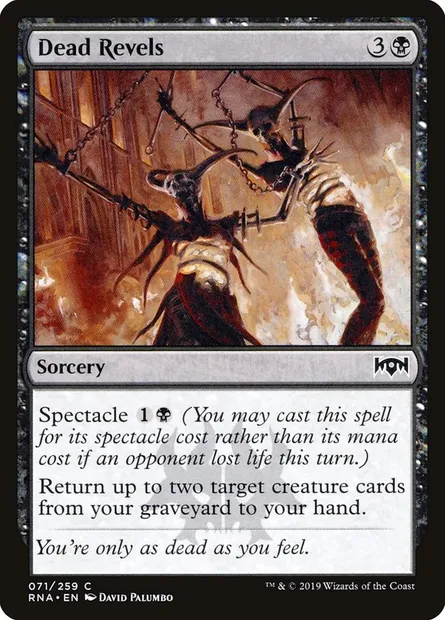 Dead Revels, Magic card RNA 71 — Ravnica Allegiance set
