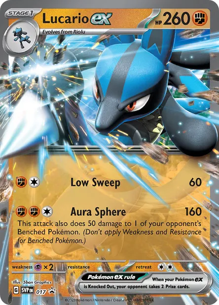 Lucario ex, Pokémon card PR-SV 017 — SVP Black Star Promos set