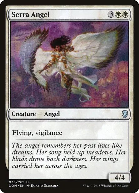 Serra Angel, Magic card DOM 33 — Dominaria set