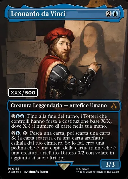 Leonardo da Vinci, Magic card ACR 118z — Assassin's Creed set