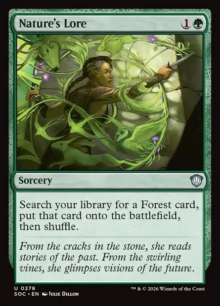 Nature's Lore, Magic card SOC 278 — Secrets of Strixhaven Commander set