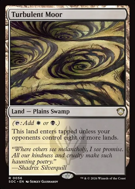 Turbulent Moor, Magic card SOC 56 — Secrets of Strixhaven Commander set