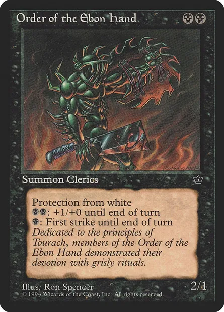 Order of the Ebon Hand, carte Magic FEM 42c — extension Fallen Empires