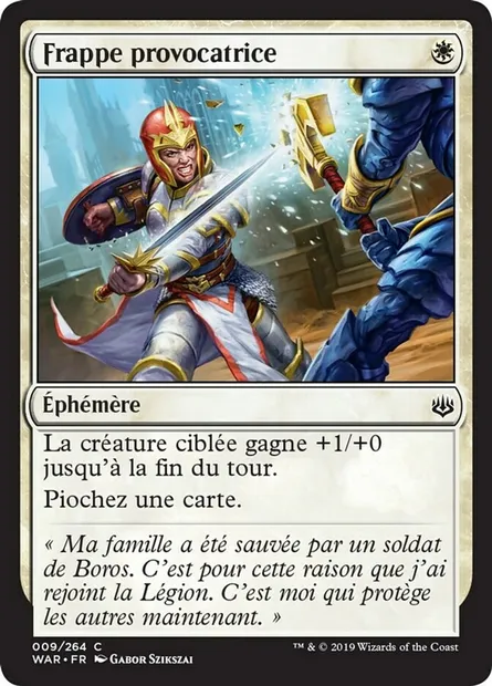 Frappe provocatrice, carte Magic WAR 9 — extension La guerre des Planeswalkers