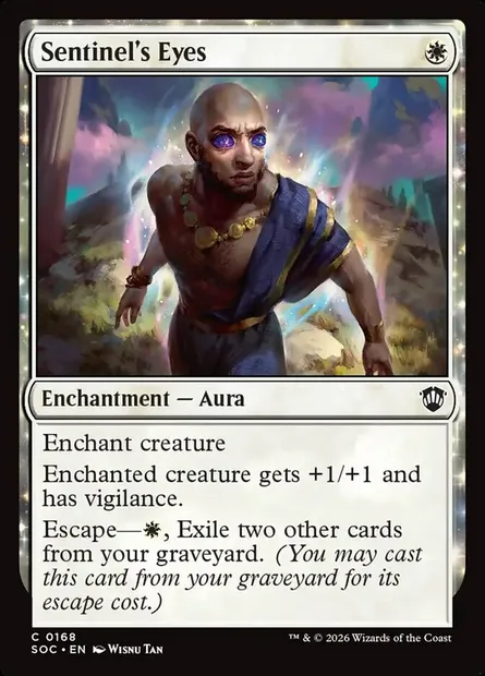 Sentinel's Eyes, Magic card SOC 168 — Secrets of Strixhaven Commander set