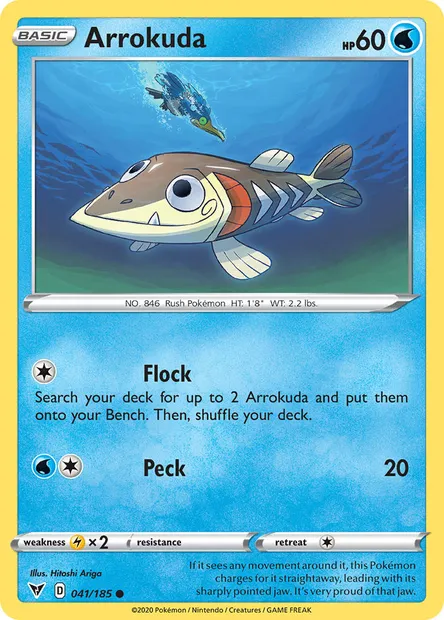 Arrokuda, Pokémon card VIV 41 — Vivid Voltage set