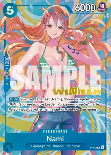 Nami, carte One Piece P-112 — extension Carte promo