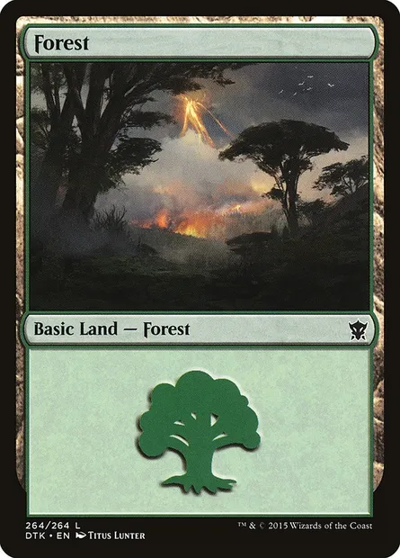 Forest, Magic card DTK 264 — Dragons of Tarkir set