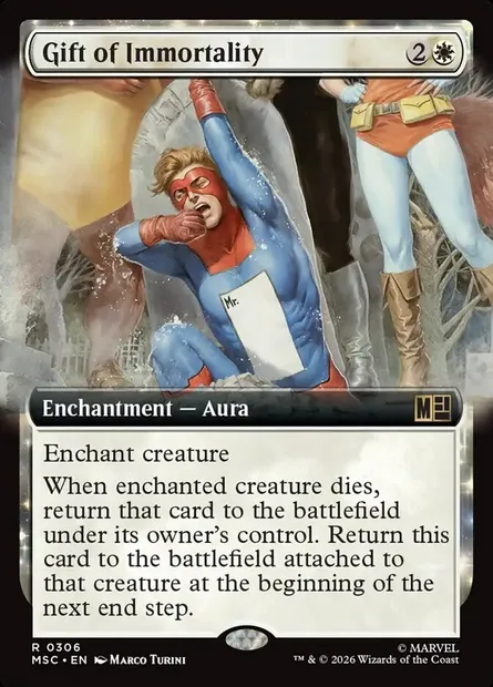 Gift of Immortality, Magic card MSC 306 — Marvel Super Heroes Commander set