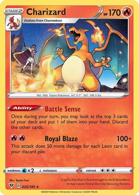 Charizard, Pokémon card VIV 25 — Vivid Voltage set