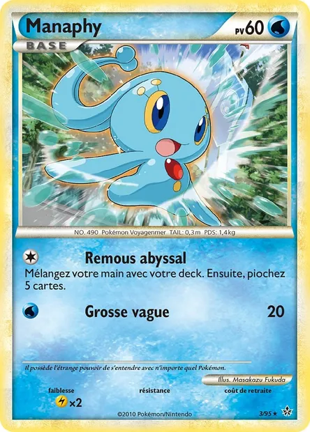 Manaphy, carte Pokémon UL 3 — extension Déchaînement