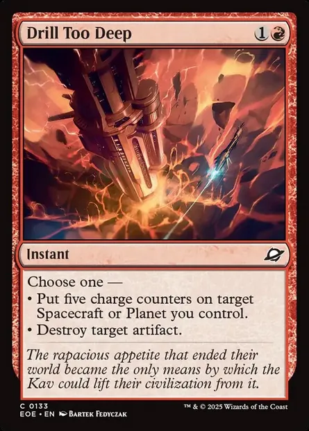 Drill Too Deep, Magic card EOE 133 — Edge of Eternities set