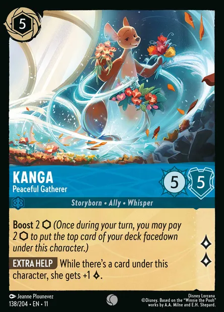 Kanga - Peaceful Gatherer, Disney Lorcana card CH11-138 — Winterspell set
