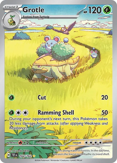 Grotle, Pokémon card TEF 164 — Temporal Forces set