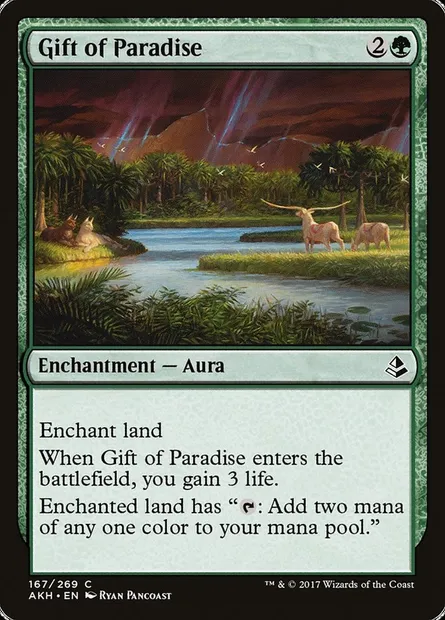 Gift of Paradise, Magic card AKH 167 — Amonkhet set