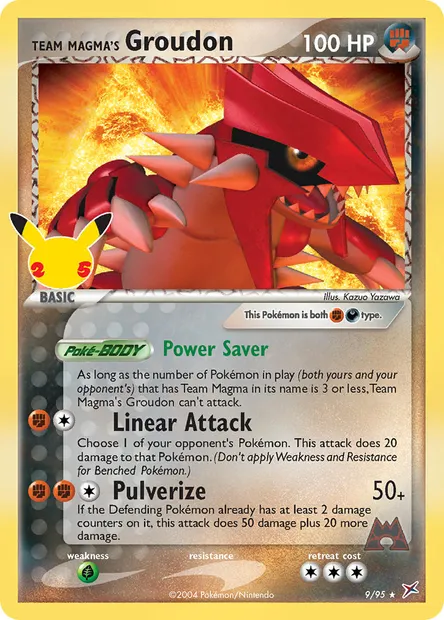 Team Magma's Groudon, Pokémon card CEL CC011 — Celebrations set