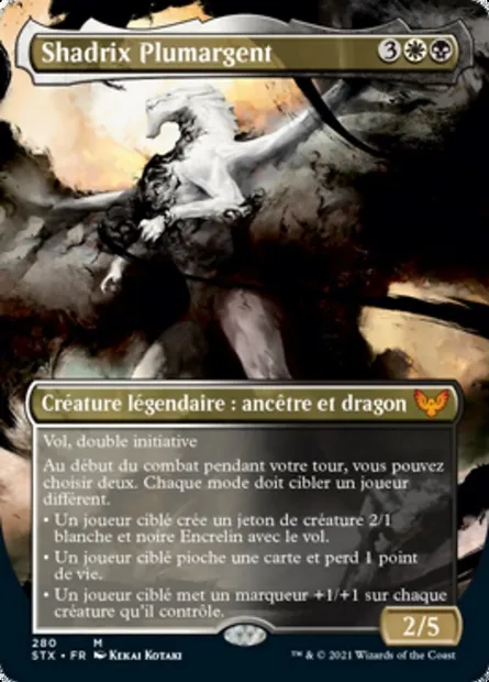Shadrix Plumargent, carte Magic STX 280 — extension Strixhaven: l'Académie des Mages