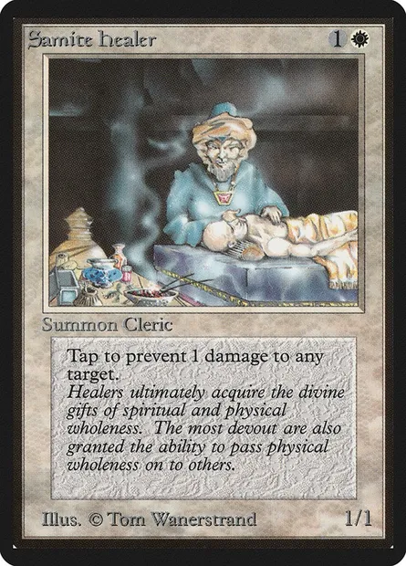 Samite Healer, Magic card LEB 38 — Limited Edition Beta set