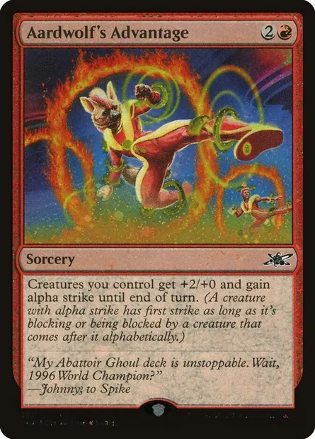 Aardwolf's Advantage, carte Magic UNF 383 — extension Unfinity