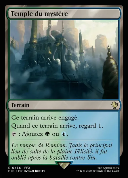 Temple du mystère, carte Magic FIC 436 — extension Final Fantasy Commander