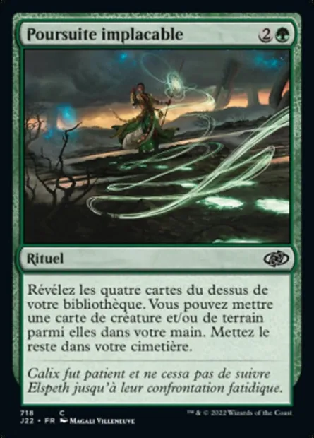 Poursuite implacable, carte Magic J22 718 — extension Jumpstart 2022