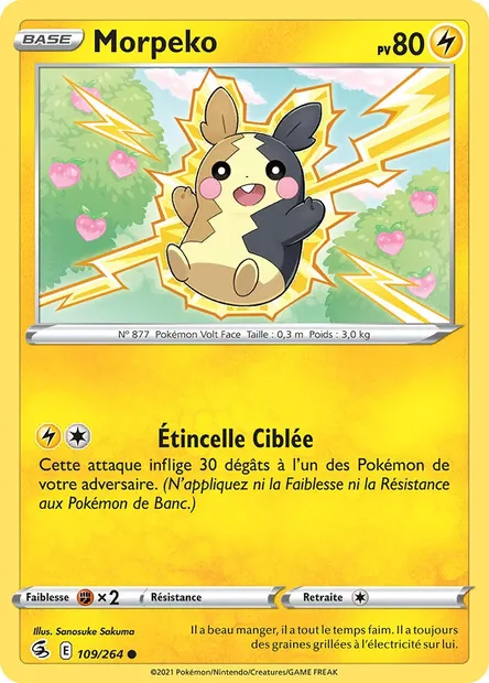 Morpeko, carte Pokémon FST 109 — extension Poing de Fusion