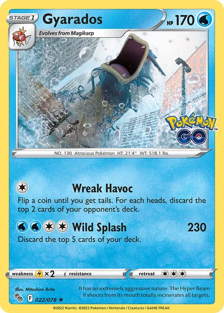 Gyarados, Pokémon card PGO 022 — Pokémon GO set