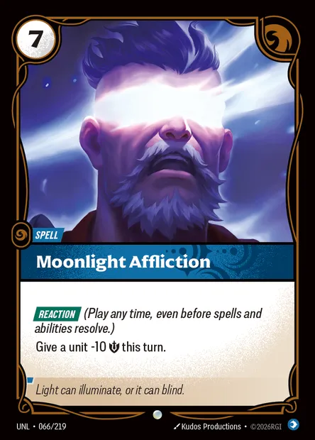 Moonlight Affliction, carte Riftbound UNL 066 — extension Unleashed