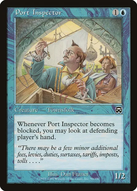 Port Inspector, Magic card MMQ 90 — Mercadian Masques set