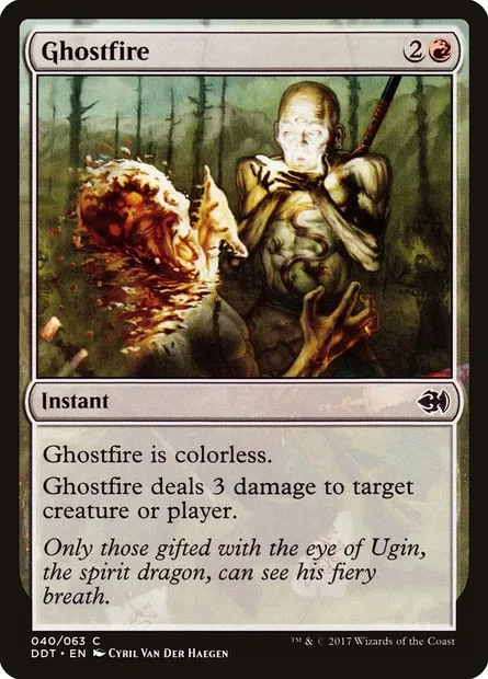 Ghostfire, Magic card DDT 40 — Duel Decks: Merfolk vs. Goblins set
